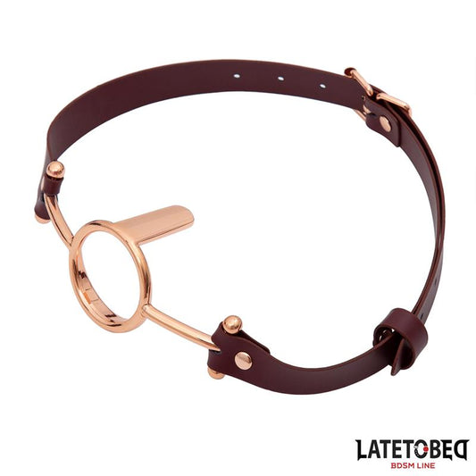LATETOBED BDSM LINE - LEATHER O RING GAG