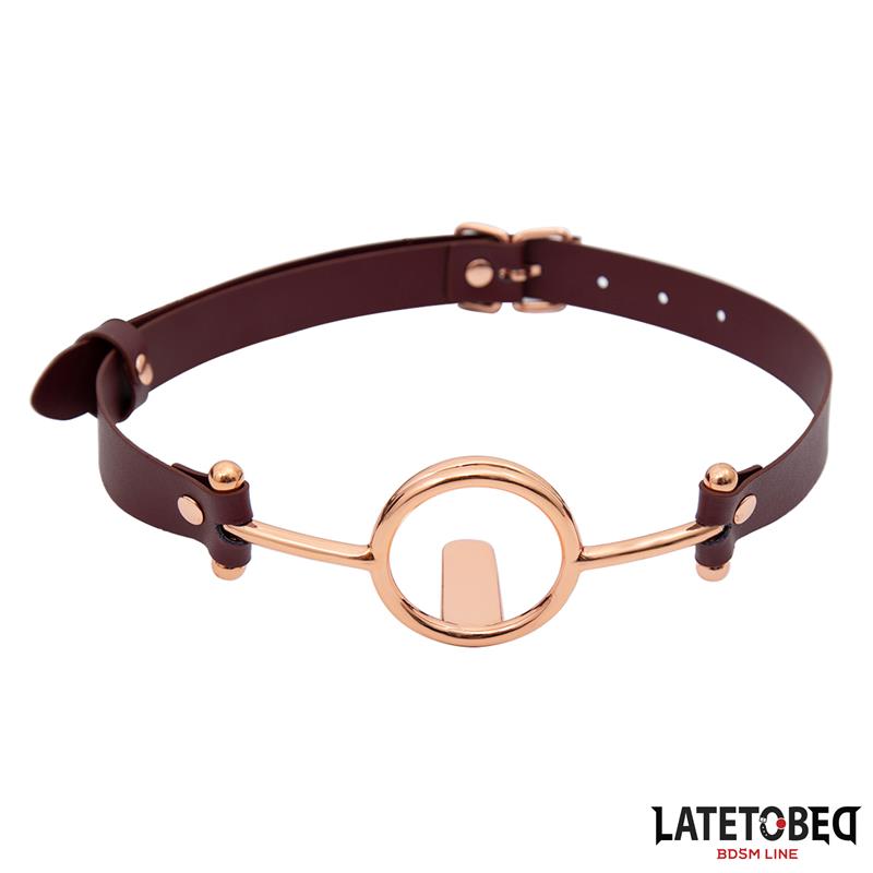 LATETOBED BDSM LINE - LEATHER O RING GAG