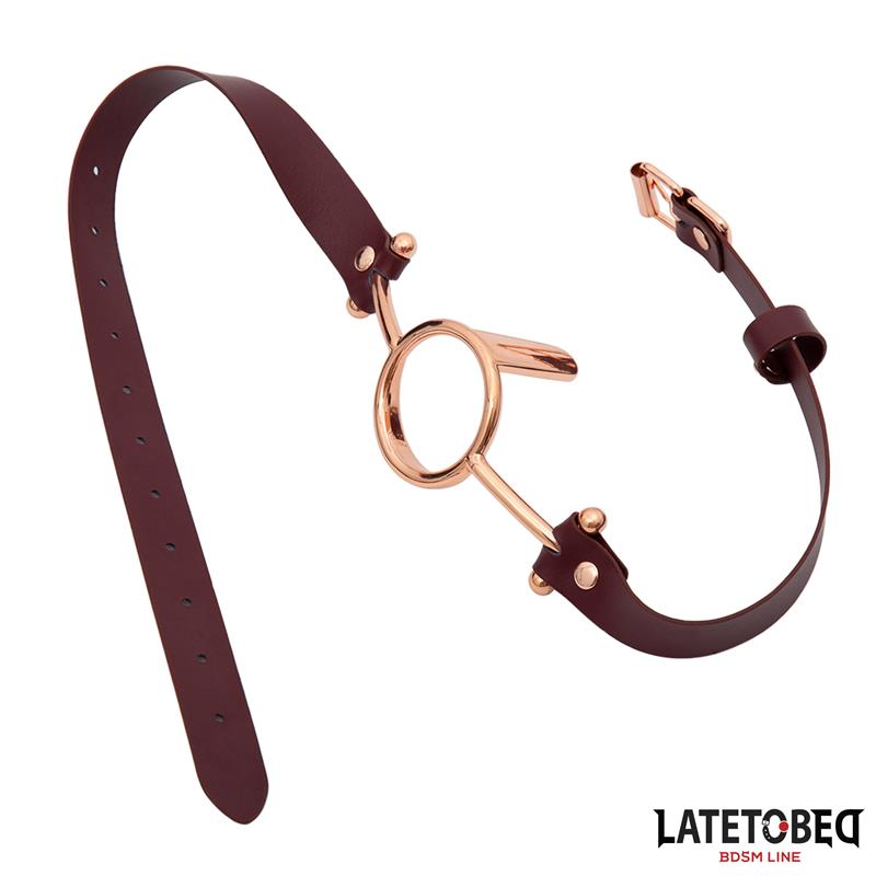 LATETOBED BDSM LINE - LEATHER O RING GAG