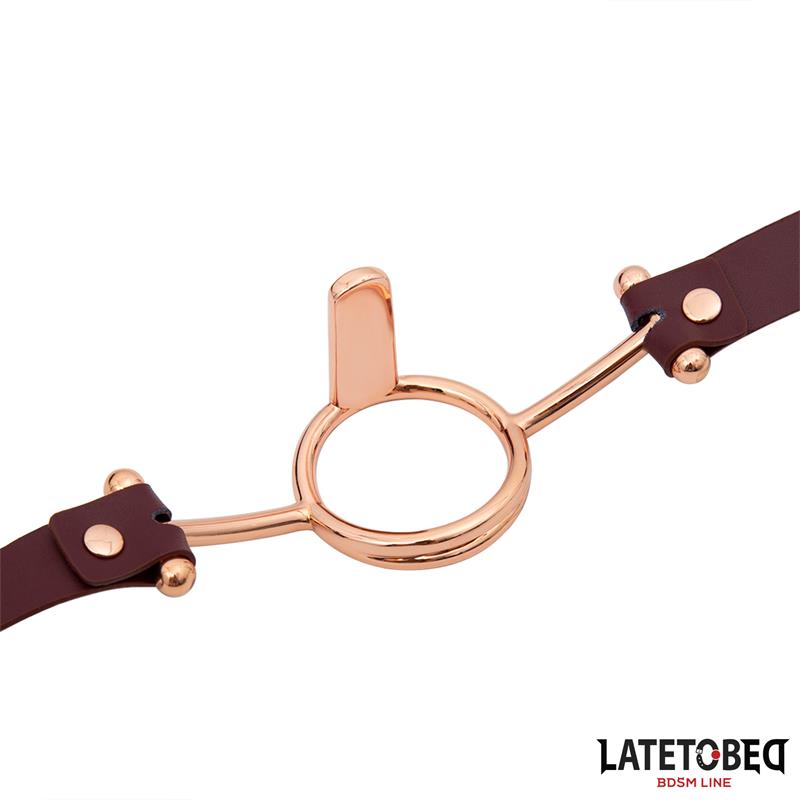 LATETOBED BDSM LINE - LEATHER O RING GAG