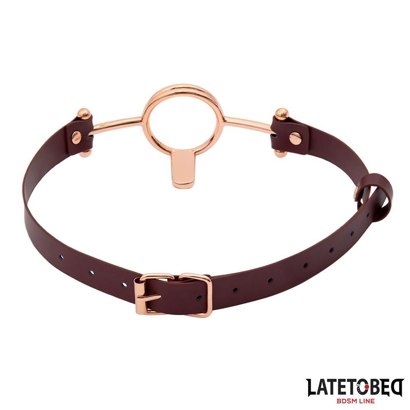 LATETOBED BDSM LINE - LEATHER O RING GAG