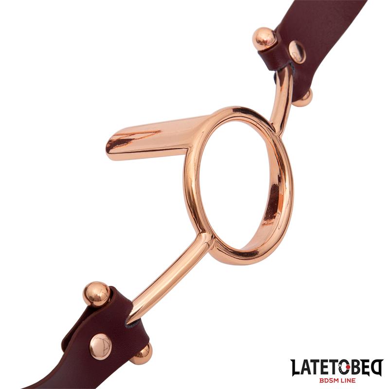 LATETOBED BDSM LINE - LEATHER O RING GAG