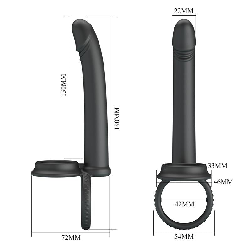 PRETTYLOVE - MOSES BUTT PLUG WITH COCK RING