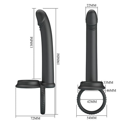 PRETTYLOVE - MOSES BUTT PLUG WITH COCK RING