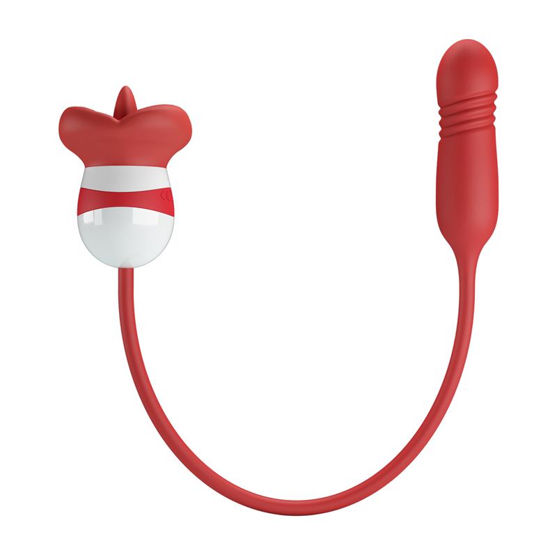 PRETTYLOVE - MOUTH VIBRATOR WITH LICKING AND THRUSTING ASHLYN