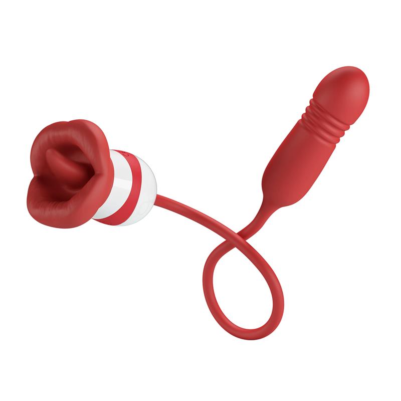 PRETTYLOVE - MOUTH VIBRATOR WITH LICKING AND THRUSTING ASHLYN