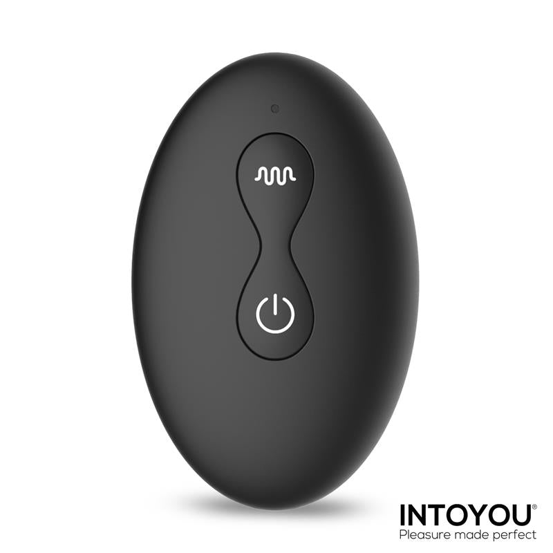 INTOYOU - MOUVE BUTT PLUG WITH WAVING AND VIBRATIION WITH REMOTE CONTROL 2 MOTORS