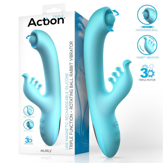 ACTION - MURLY SOFT MASSAGING BALL 360º CON VIBRACIÓN DOBLE - 3 MOTORES