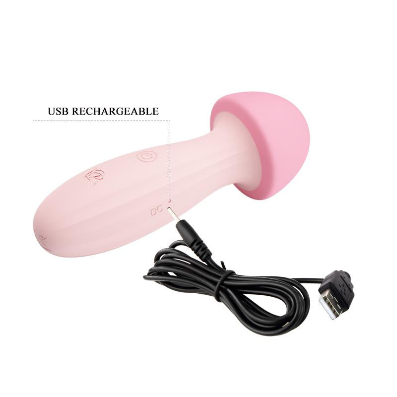 PRETTYLOVE - MUSHROOM VIBE/MASSAGER SILICONE USB