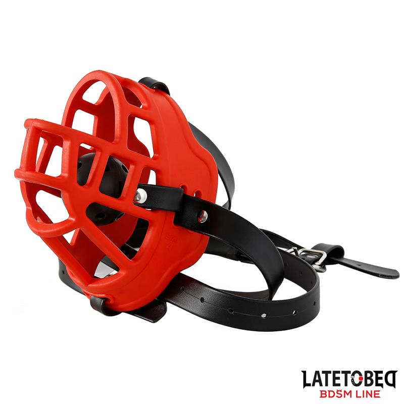 LATETOBED BDSM LINE - MUZZLE WITH BREATHABLE GAG BALL