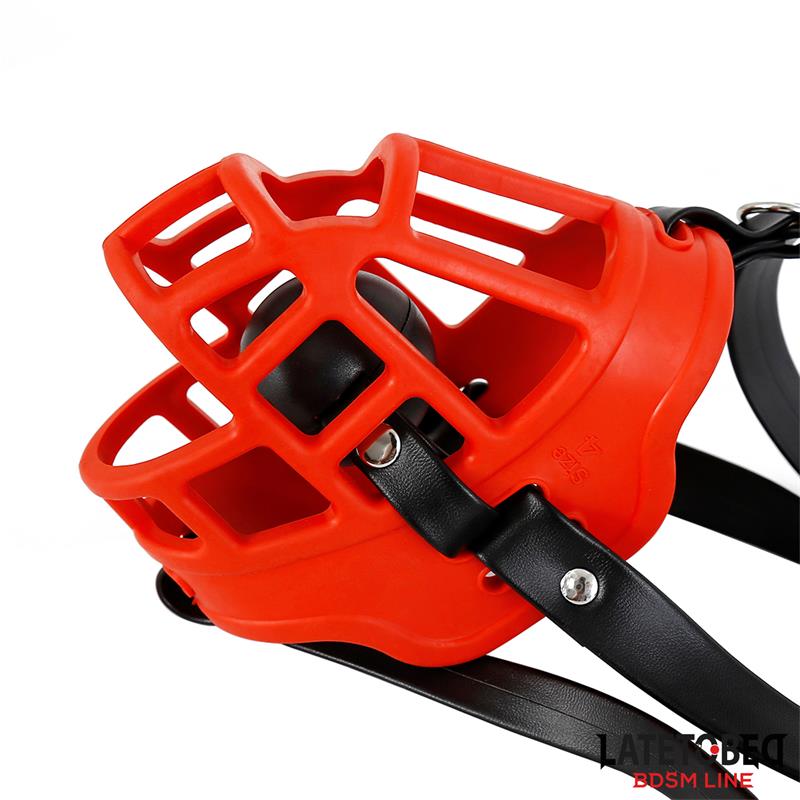 LATETOBED BDSM LINE - MUZZLE WITH BREATHABLE GAG BALL