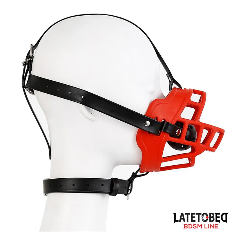 LATETOBED BDSM LINE - MUZZLE WITH BREATHABLE GAG BALL