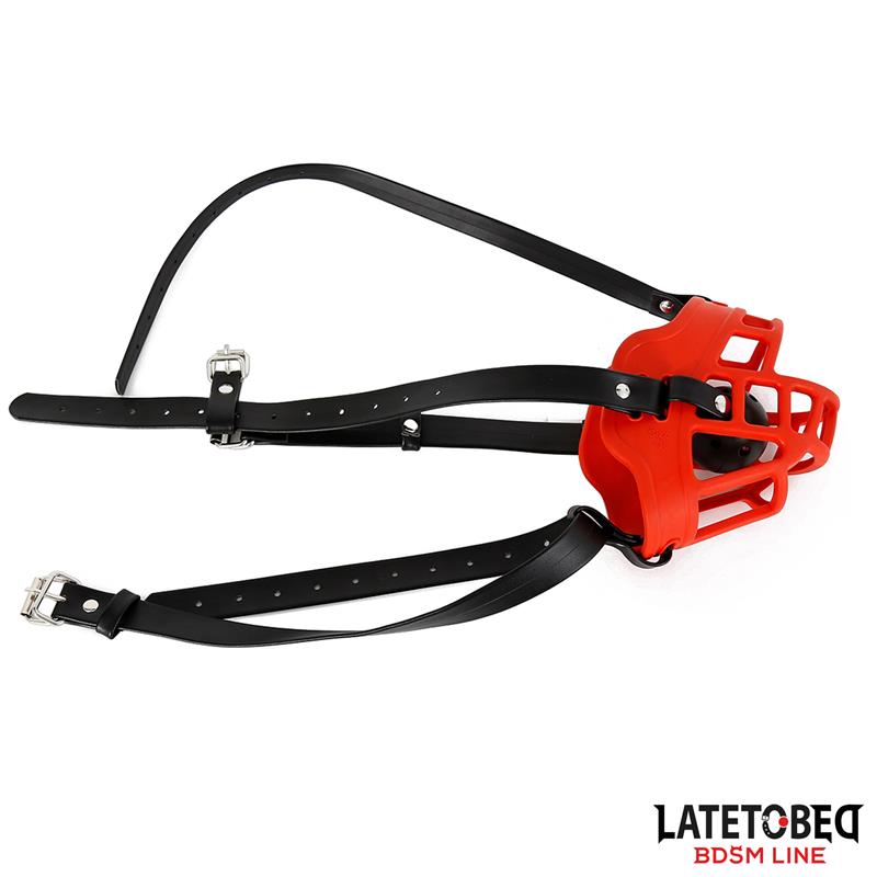 LATETOBED BDSM LINE - MUZZLE WITH BREATHABLE GAG BALL
