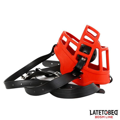 LATETOBED BDSM LINE - MUZZLE WITH BREATHABLE GAG BALL