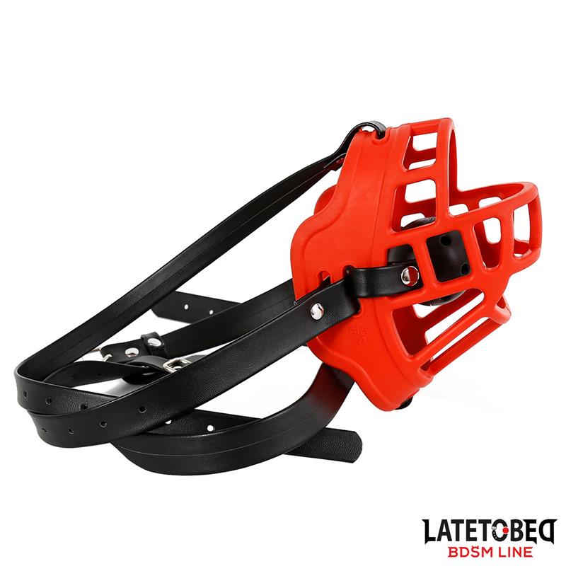 LATETOBED BDSM LINE - MUZZLE WITH BREATHABLE GAG BALL