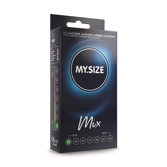 MY SIZE - MIX CONDOMS 47 MM 10 UNITS