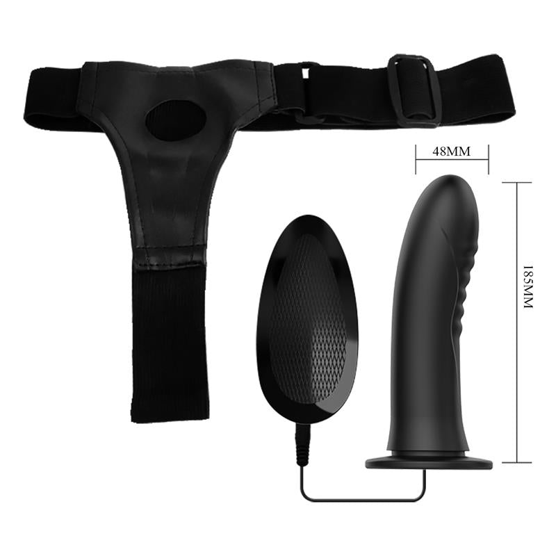 PRETTYLOVE - MYRON STRAP-ON WITH VIBRATING DILDO 7.2