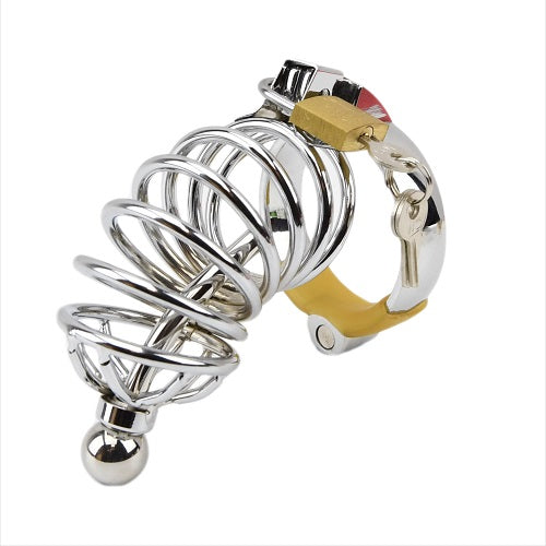 IMPOUND - Corkscrew Male Chastity Device with Penis Plug
