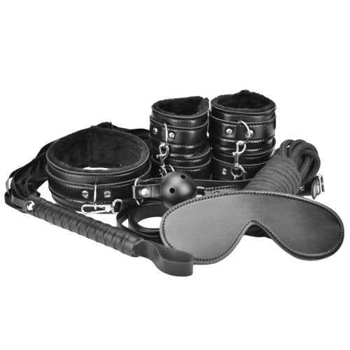 LOVING JOY - Beginner's Bondage Kit Black (8 Piece)