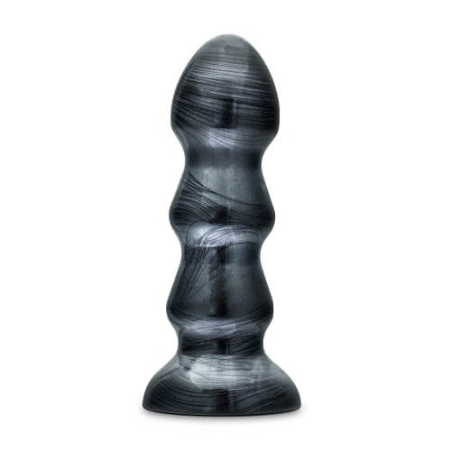 JET - Black Jack Large Ribbed Butt Plug 7 inches