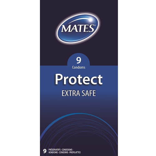 MATES - PROTECT EXTRA SAFE CONDOMS 9 PACK