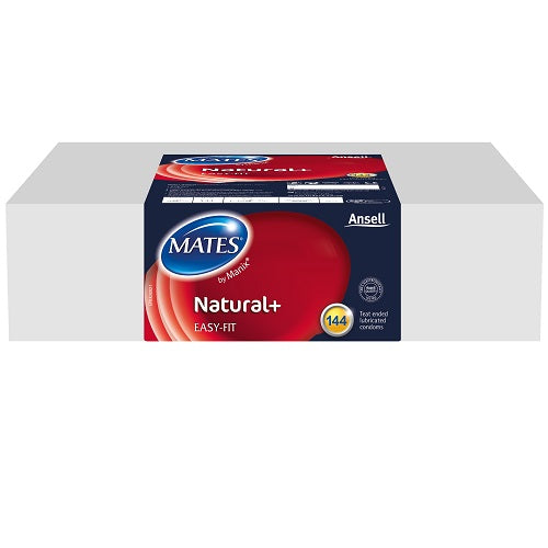 MATES - Natural+ Condoms 144 Clinic Pack