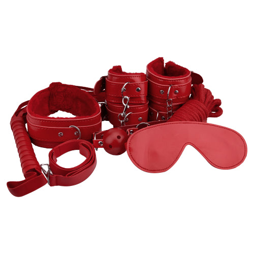 LOVING JOY - Beginner's Bondage Kit Red (8 Piece)