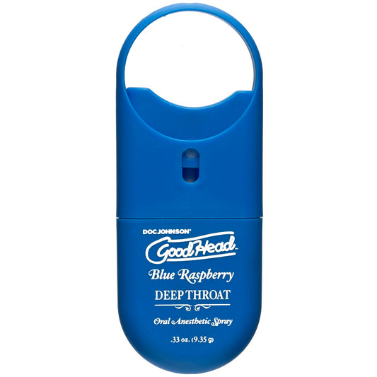DOC JOHNSON - GOODHEAD TO-GO-DEEP THROAT SPRAY - BLUE RASPBERRY