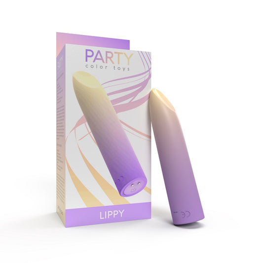PARTY COLOR TOYS - PARTY COLOR LIPPY RECHARGEABLE BULLET VIBRATOR PURPLE