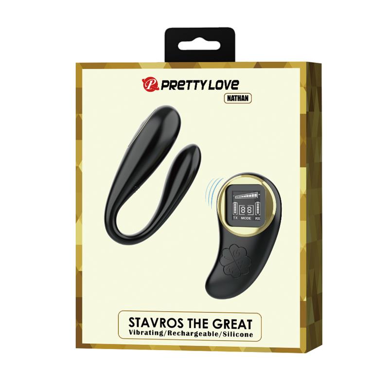 PRETTYLOVE - NATHAN COUPLE TOY WITH DIGITAL SCREEN REMOTE