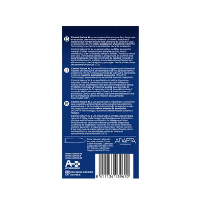 CONTROL - ADAPTA NATURE XL CONDOMS 12 UNITS