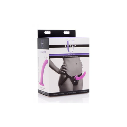 STRAP U - NAVIGATOR SILICONE G-SPOT DILDO WITH HARNESS PURPLE