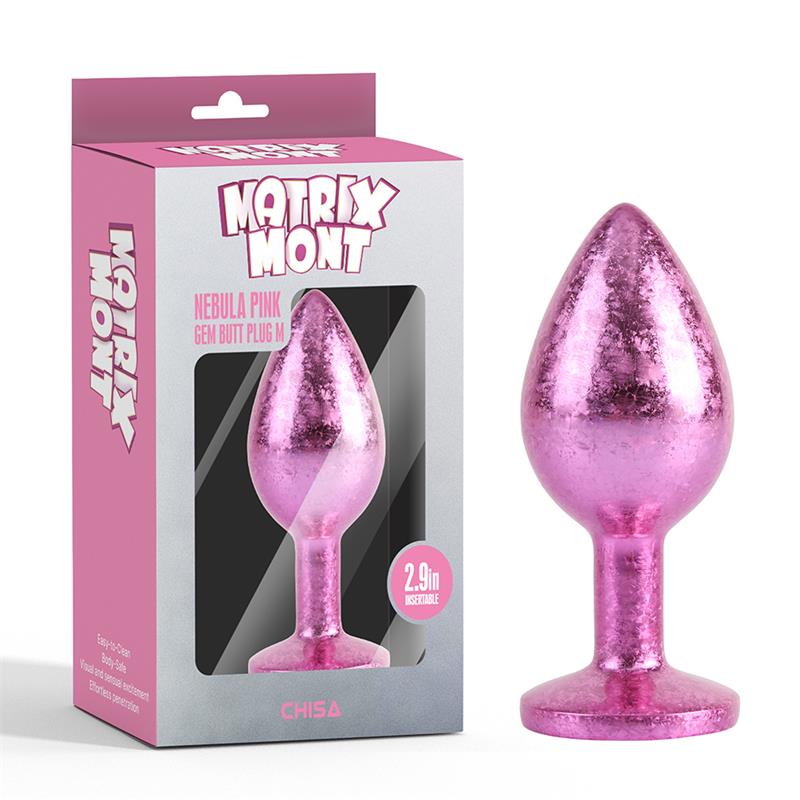CHISA - NEBULA PINK GEM BUTT PLUG SIZE M