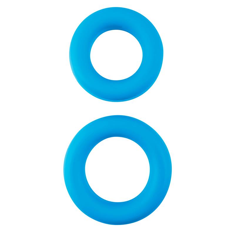 NEON - STRETCHY SILICONE COCK RING SET BLUE