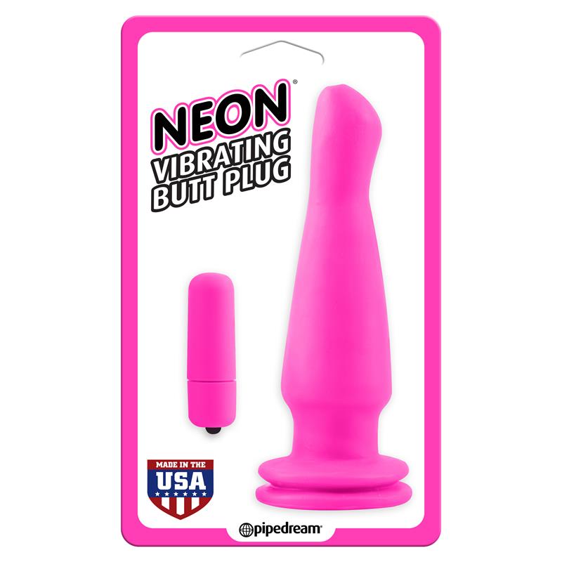 NEON - VIBRATING BUTT PLUG PINK