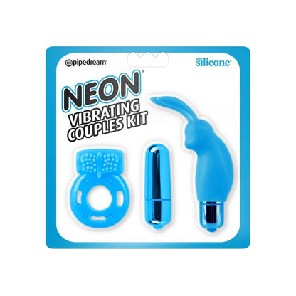 NEON - VIBRATING COUPLES KIT BLUE