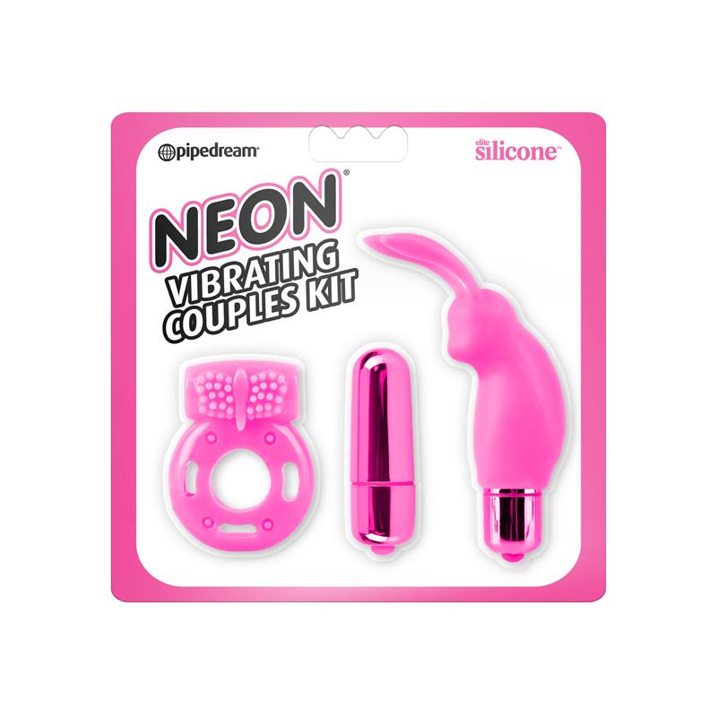 NEON - VIBRATING COUPLES KIT PINK