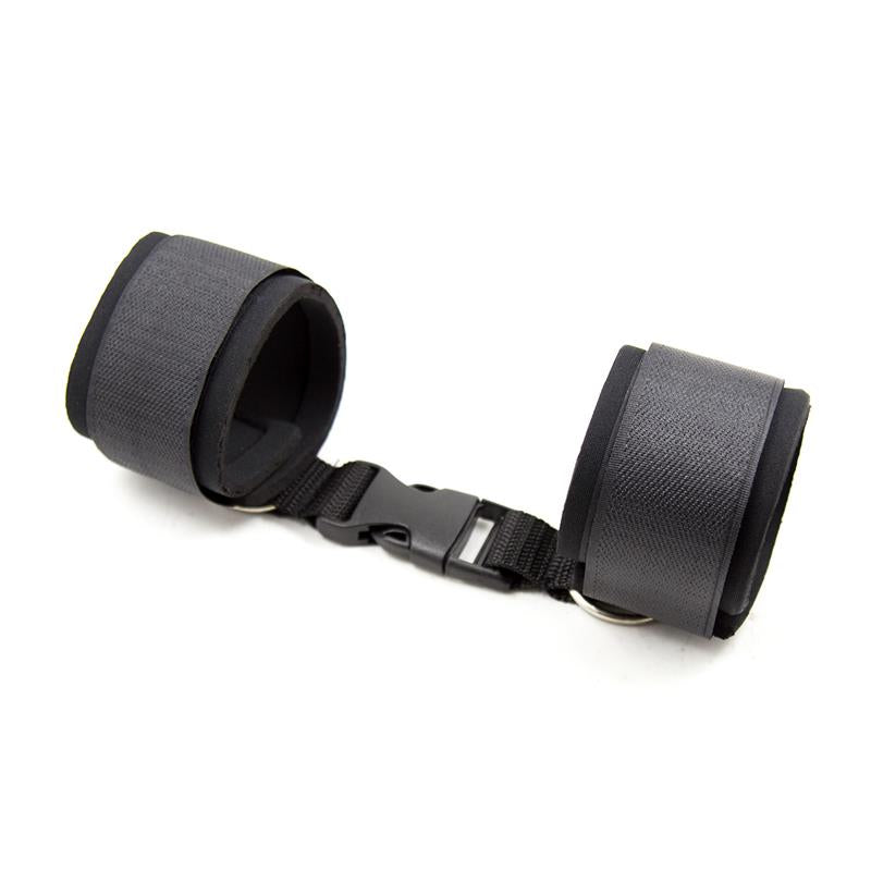 LATETOBED BDSM LINE - NEOPRENE ANKLE CUFFS WITH VELCRO BLACK