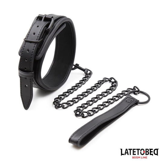 LATETOBED BDSM LINE - NEOPRENE BONDAGE COLLAR AND LEASH