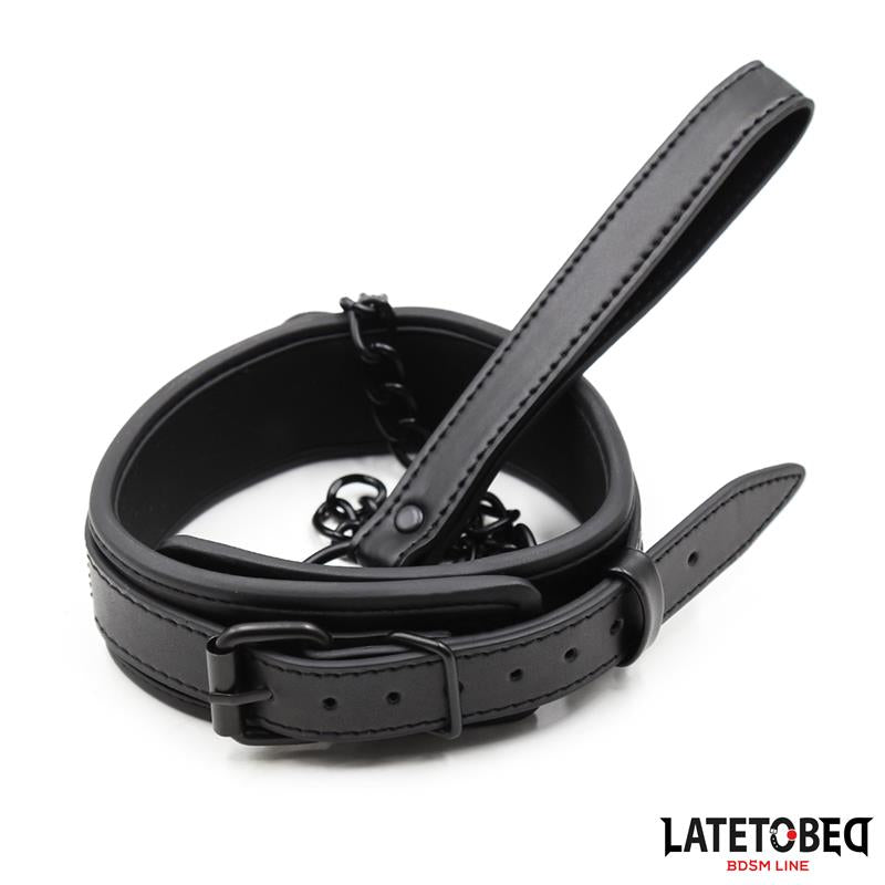 LATETOBED BDSM LINE - NEOPRENE BONDAGE COLLAR AND LEASH
