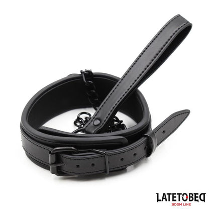 LATETOBED BDSM LINE - NEOPRENE BONDAGE COLLAR AND LEASH