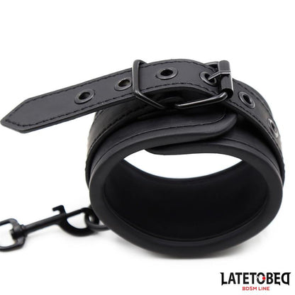 LATETOBED BDSM LINE - NEOPRENE HANDCUFFS BLACK