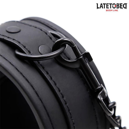 LATETOBED BDSM LINE - NEOPRENE HANDCUFFS BLACK