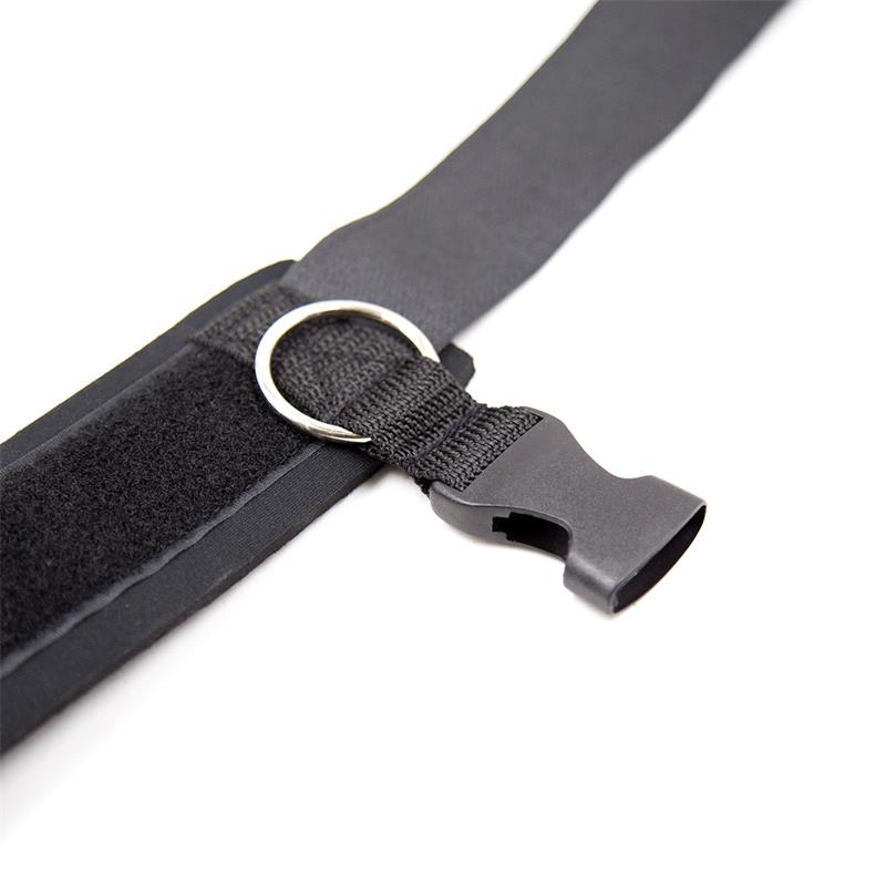 LATETOBED BDSM LINE - NEOPRENE HANDCUFFS WITH VELDRO BLACK