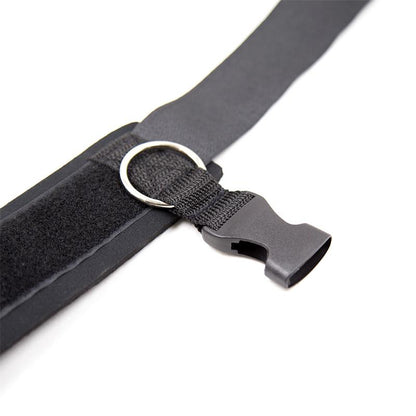 LATETOBED BDSM LINE - NEOPRENE HANDCUFFS WITH VELDRO BLACK