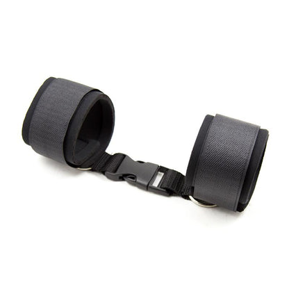 LATETOBED BDSM LINE - NEOPRENE HANDCUFFS WITH VELDRO BLACK