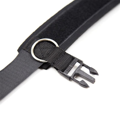 LATETOBED BDSM LINE - NEOPRENE HANDCUFFS WITH VELDRO BLACK