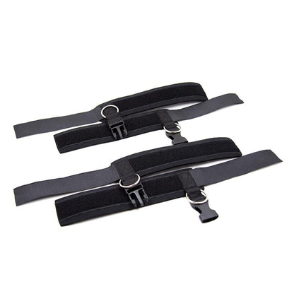 LATETOBED BDSM LINE - NEOPRENE HANDCUFFS WITH VELDRO BLACK