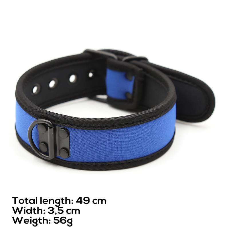 A-GUSTO - NEOPRENE PUPPY COLLAR ADJUSTABLE BLUE
