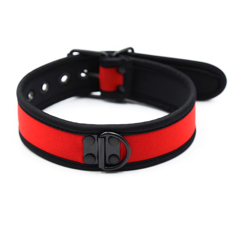 A-GUSTO - NEOPRENE PUPPY COLLAR ADJUSTABLE RED
